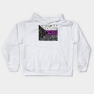 Abstract Fractal Triangles Demisexual Pride Flag Pattern Kids Hoodie